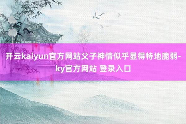 开云kaiyun官方网站父子神情似乎显得特地脆弱-ky官方网站 登录入口